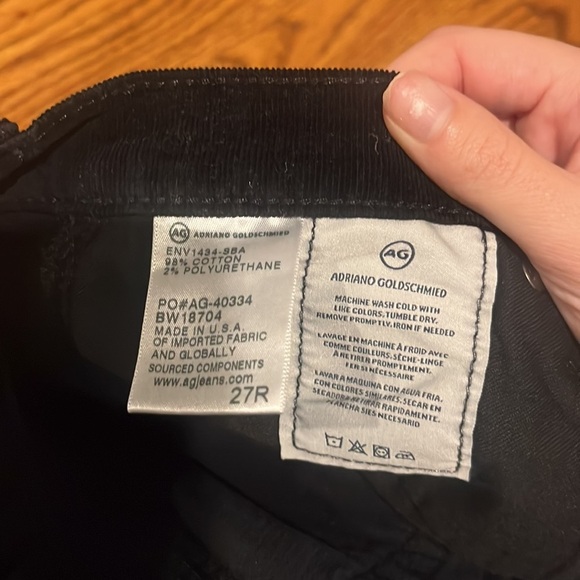 Adriano Goldschmied Woman’s Black The Prima Cigarette Leg Jeans Size 27R - Picture 7 of 7